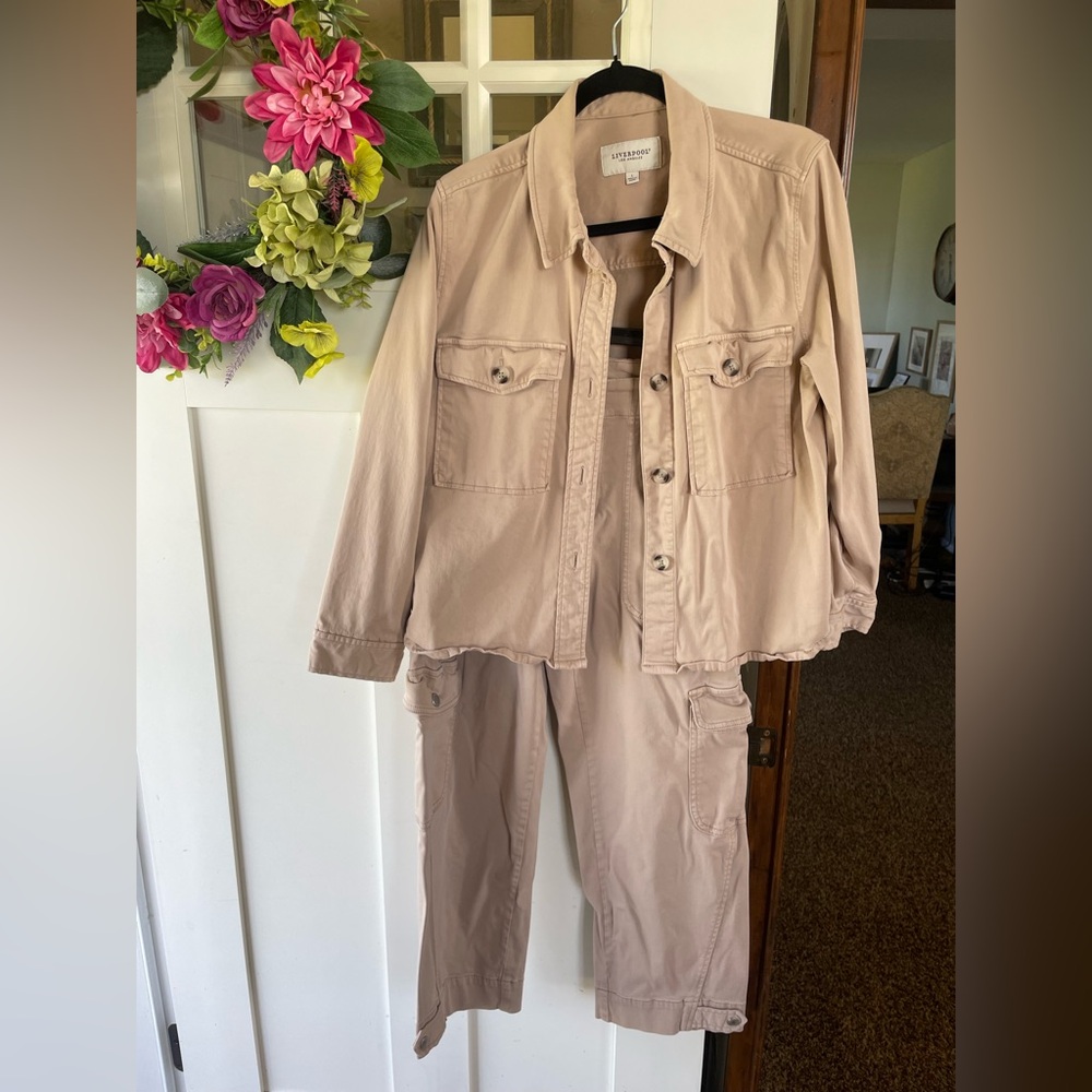 Tan Liverpool  Utility Jacket and Pants Set